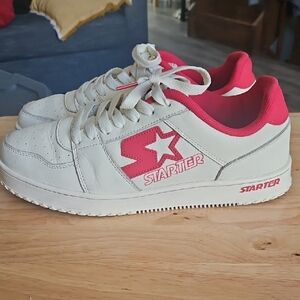 STARTER MENS ~9 White and Red Sneakers EUC